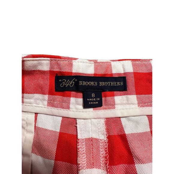Brooks Brothers 346 Red Checkered Shorts size 8 Picnic 4th of July - Picture 3 of 7